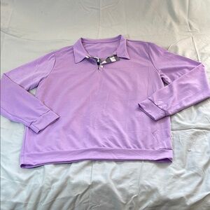 Lavender Long Sleeve Polo Shirt